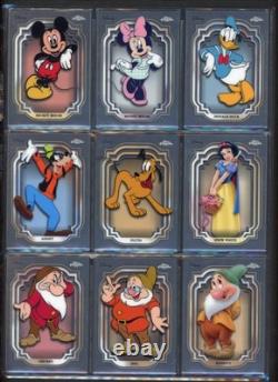 Ensemble complet de cartes de base Topps Chrome Disney 0-200 + pack Le Roi Lion NM Mickey
