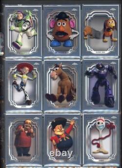 Ensemble complet de cartes de base Topps Chrome Disney 0-200 + pack Le Roi Lion NM Mickey