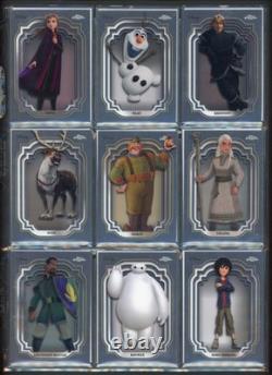 Ensemble complet de cartes de base Topps Chrome Disney 0-200 + pack Le Roi Lion NM Mickey