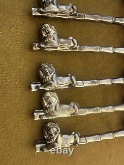 Ensemble de 11 cuillères à céréales en argent massif Disney Kellogg's Le Roi Lion Mufasa Simba