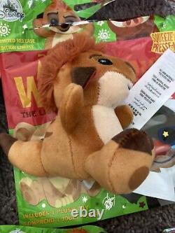 Ensemble de 4 peluches Disney Parks Wishables Roi Lion (tout neuf) Nala, Pumbaa