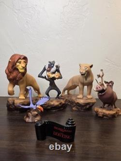 Ensemble de 6 pièces WDCC Disney Le Roi Lion 5ème Anniversaire RARE Sans COA