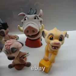 Ensemble de 7 figurines en peluche Lion King Simba Timon Scar Hyena Bandai Disney d'occasion