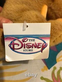 Ensemble de peluches Lion King 1994 Rare Disney Store avec étiquettes Simba Rafiki Timon Pumbaa