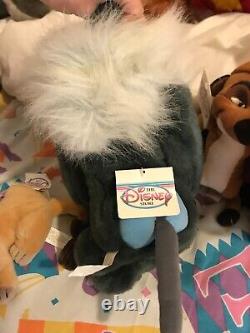 Ensemble de peluches Lion King 1994 Rare Disney Store avec étiquettes Simba Rafiki Timon Pumbaa