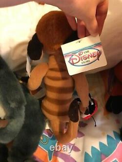 Ensemble de peluches Lion King 1994 Rare Disney Store avec étiquettes Simba Rafiki Timon Pumbaa