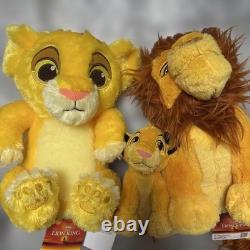 Ensemble de peluches Simba et Mufasa du Roi Lion Disney, collectionnable