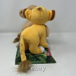 Ensemble de peluches Simba et Nala s'embrassant Vintage 1993 Mattel Disney, neuf dans sa boîte.