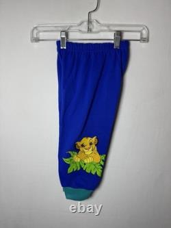 Ensemble de pyjama pour tout-petit Disney Le Roi Lion vintage des années 90, pantalon Simba 2T, pull 3T, neuf avec étiquettes.