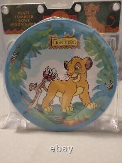 Ensemble de vaisselle VTG Disney Le Roi Lion Assiette Bol Gobelet Zak Designs x2
