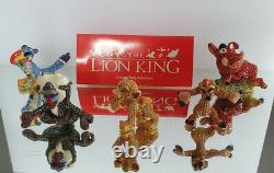 Ensemble édition limitée de figurines Swarovski Arribas Brothers Disney Lion King dans l'emballage d'origine MIB.