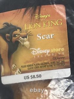 Ensemble exclusif Disney Store Le Roi Lion de 5 peluches Bean Bag de 8 pouces scellées Rafiki Nala