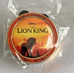 Épingle de sécurité mondiale de la première mondiale de la version en prises de vues réelles du Roi Lion de Disney