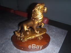 Extrêmement Rare! Walt Disney Le Roi Lion Statue Figurine En Bronze Simba