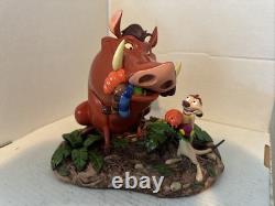 FIGURINE LE ROI LION TIMON ET PUMBAA NEUVE AVEC BOÎTE Art Des Parcs Disney Lb