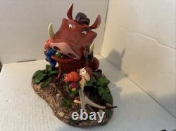 FIGURINE LE ROI LION TIMON ET PUMBAA NEUVE AVEC BOÎTE Art Des Parcs Disney Lb