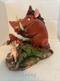 FIGURINE LE ROI LION TIMON ET PUMBAA NEUVE AVEC BOÎTE Art Des Parcs Disney Lb