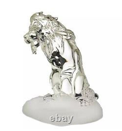 Figurine en verre Scar de Disney du Roi Lion sur rocher, par Arribas