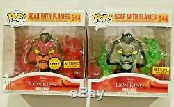Funko Pop Scar Chase Flames Rouge + Vert Flames # 544 Lion King Deluxe Sujet Chaud