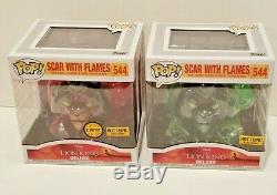 Funko Pop Scar Chase Flames Rouge + Vert Flames # 544 Lion King Deluxe Sujet Chaud