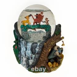Globe d'eau musical unique vintage Disney Le Roi Lion Hakuna Matata rare