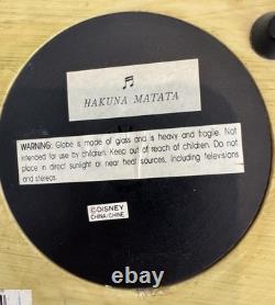 Globe d'eau musical unique vintage Disney Le Roi Lion Hakuna Matata rare