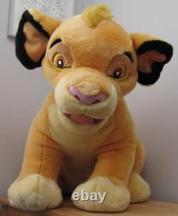 Grand Simba en peluche de 22 pouces du Roi Lion de Disneyland Paris 2007 en fantastique état
