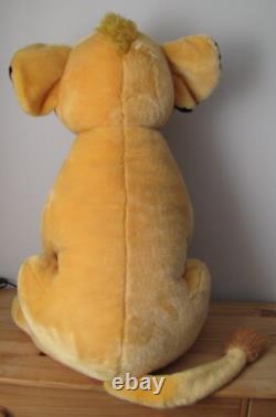 Grand Simba en peluche de 22 pouces du Roi Lion de Disneyland Paris 2007 en fantastique état
