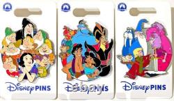Groupe de Pins Personnages des Parcs Disney Alice Aladdin Le Roi Lion Lot de 10, 2025, Neuf