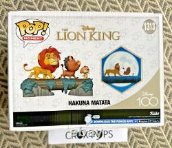 HAKUNA MATATA RARE Lion King Disney 100 WALMART 1313 Funko Pop Vinyl Nouveau dans la boîte