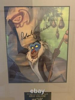 Image du Roi Lion de Disney signée par Robert Guillaume avec certificat d'authenticité, 16 par 13 pouces sous cadre
