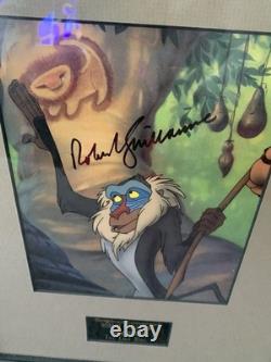 Image du Roi Lion de Disney signée par Robert Guillaume avec certificat d'authenticité, 16 par 13 pouces sous cadre