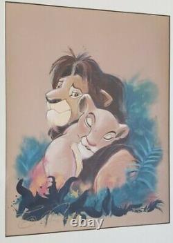 Impression de Disney Le Roi Lion par Eric Robison Simba Nala IMPRIMÉ Signé Artist Print