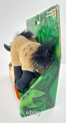 Jouet en peluche en boîte Tête en vinyle de la hyène Shenzi du Roi Lion vintage Mattel 1994