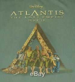 Juin 2001 Disney Atlantis Promo Film Shirt Vintage T Hercules Roi Lion