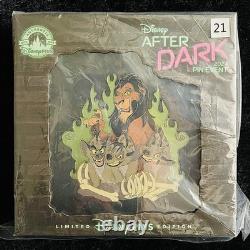 Jumbo LE Scar Hyenas Vilains Le Roi Lion Événement Cluster After Dark Disney Pin 2024