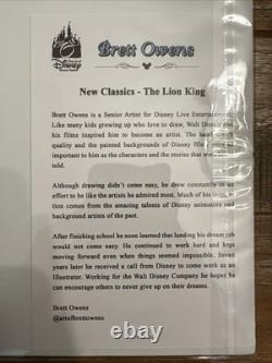 L'Art de Disney Impression encadrée Le Roi Lion Brett Owens Royaume Animal 11x14