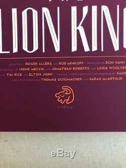 L'impression D'écran Lion King Par Tom Whalen Mondo Disney Film Affiche Art 2014 1994