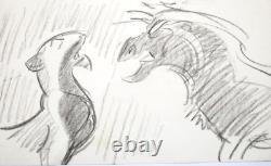 LE ROI LION 1994 SCAR SARABI Disney DESSIN ORIGINAL DE STORYBOARD