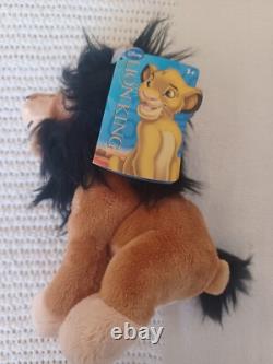 La figurine en céramique Scar du Roi Lion Disney, collectionnable, 5,5 x 3,5 pouces, DVD et peluche.