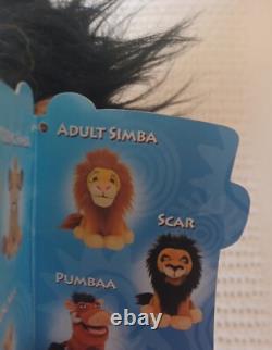 La figurine en céramique Scar du Roi Lion Disney, collectionnable, 5,5 x 3,5 pouces, DVD et peluche.