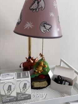 Lampe chantante animée vintage Disney Le Roi Lion, fonctionnelle, avec boîte d’origine