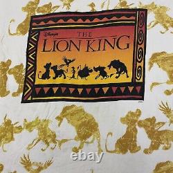 Le Lion King 90's Disney Single Stitch Graphic Print T-shirt Vintage Hommes XL