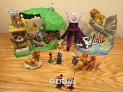 Le Lion King Pride Rock Playset 1994 + Jungle Book 2 + 25 Figures Mattel Disney