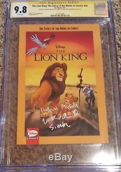 Le Roi Lion # 1 Cgc 9.8 Ss Signé Matthew Broderick W'simba & Hakuna Matata