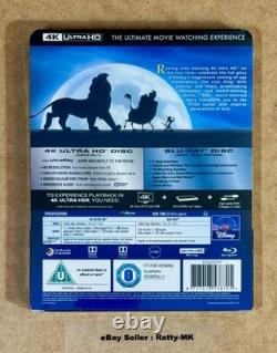 Le Roi Lion (1994 & 2019) Steelbooks 4K + Blu-ray exclusifs au Royaume-Uni, neufs et sous blister