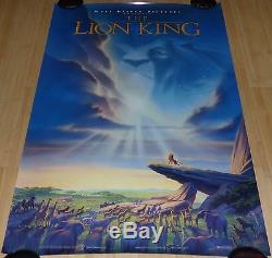 Le Roi Lion 1994 Original Roulé Ds Affiche De Film 1 Feuille Walt Disney
