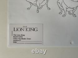 Le Roi Lion 1994 Pumbaa Dessin d'Animation Original Walt Disney