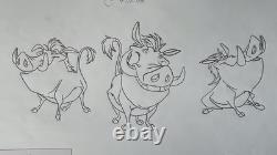 Le Roi Lion 1994 Pumbaa Dessin d'Animation Original Walt Disney