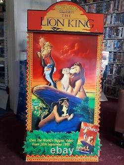 Le Roi Lion 1996 Disney Original Standee Promo Display Vidéo Magasin